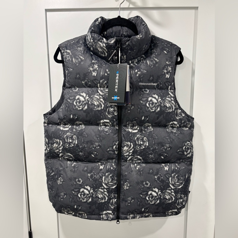 thisisneverthat Men's winter Vest Down in Flower Black